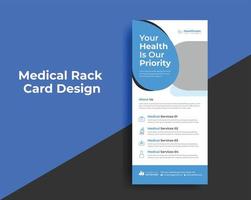 medical rack card or dl flyer templates vector