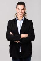 Smiling businesswoman. Studio shot photo