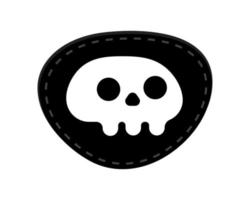 icono de parche en el ojo pirata signo ilustración de vector de diseño de estilo plano aislado sobre fondo blanco.