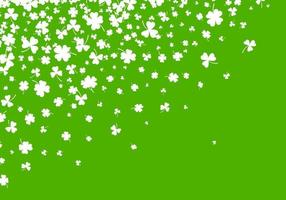 Shamrock or green clover leaves pattern background flat design vector illustration isolated on white background.