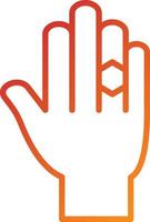 Ring in Hand Icon Style vector