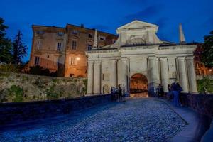 San giacomo door in Bergamo at sunset photo