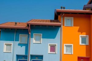 Colored houses in a holiday resort photo