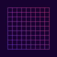 Geometric Neon Grid Pattern. Glitch Effect. Futuristic Abstract Background of Retro 80s, 90s Style. Retrowave, Synthwave, Vaporwave Background. Abstract Modern Design. Isolated Vector Illustration.