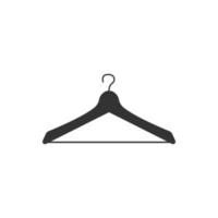 Hanger isolated icon. Clothes hanger flat icon. Vector