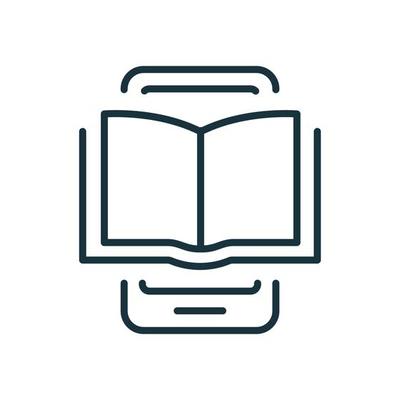 Ebook Line Icon on Mobile Phone. Electronic Book Device for Education and  Learning. E-book Reader, E-reader linear icon. Smartphone with Open Ebook  pictogram. Vector illustration 5893559 Vector Art at Vecteezy