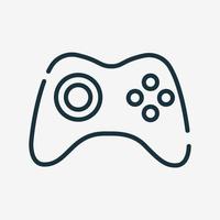 gamepad para icono de línea de videojuegos. controlador de juego inalámbrico o icono lineal de joystick. símbolo de la consola ilustración vectorial vector