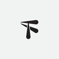 Initial letter TF monogram logo design. vector