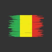 Mali flag brush stroke, national flag vector