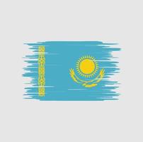 Kazakhstan flag brush stroke, national flag vector