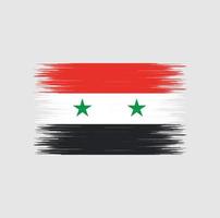 trazo de pincel de bandera siria, bandera nacional vector