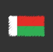 Madagascar flag brush stroke vector