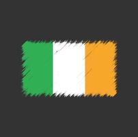 trazo de pincel de bandera de irlanda vector