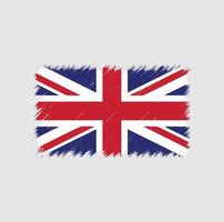 United Kingdom flag brush stroke vector