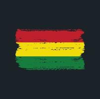 Flag of Bolivia with brush style vector