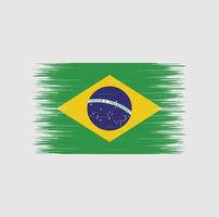 Brazil flag brush stroke, National flag vector