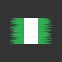 Nigeria flag brush stroke, national flag vector