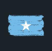 Flag of Somalia with brush style vector