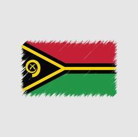 Vanuatu flag brush stroke vector