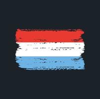 Flag of Luxembourg with brush style vector