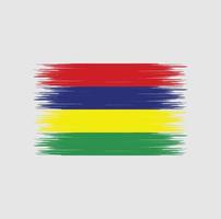 trazo de pincel de bandera de mauricio, bandera nacional vector