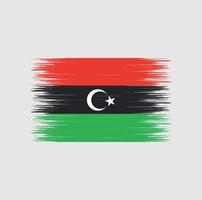 trazo de pincel de bandera de libia, bandera nacional vector