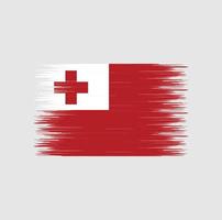 Tonga flag brush stroke, National flag vector