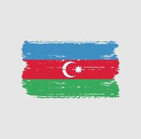 Flag of Azerbaijan with brush style vector
