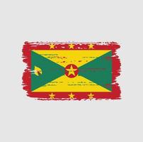 Flag of Grenada with brush style vector