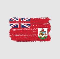 Flag of Bermuda with brush style vector