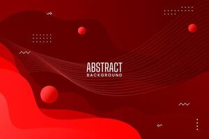 red abstract wavy web banner background design vector