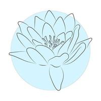 flor. arte de línea continua. una línea. dibujo vectorial estilo minimalista floral. impresión botánica. símbolo de la naturaleza. vector