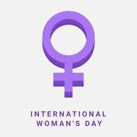 International Women's Day with an abstract background vector