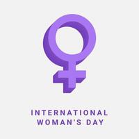 International Women's Day with an abstract background vector