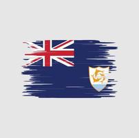 Anguilla flag brush stroke, national flag vector