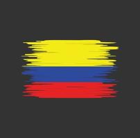 trazo de pincel de bandera de colombia, bandera nacional vector