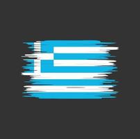 Greece flag brush stroke, national flag vector