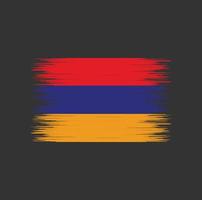 trazo de pincel de la bandera de armenia, bandera nacional vector