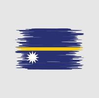 Nauru flag brush stroke, national flag vector