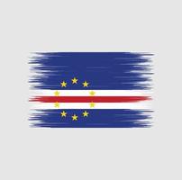 Cape Verde flag brush stroke, National flag vector