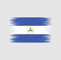 Nicaragua flag brush stroke, National flag vector