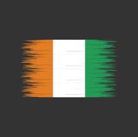 Cote Dlvoire flag brush stroke, National flag vector