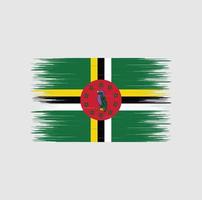 Dominica flag brush stroke, National flag vector