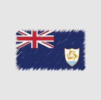 Anguilla flag brush stroke vector