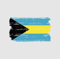 Flag of Bahamas with brush style vector