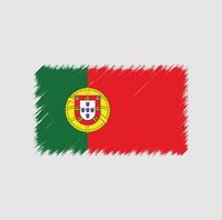 trazo de pincel de bandera de portugal vector