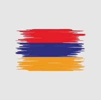 trazo de pincel de la bandera de armenia, bandera nacional vector