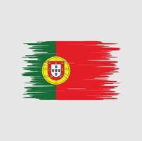 trazo de pincel de bandera de portugal, bandera nacional vector