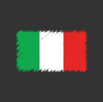 trazo de pincel de bandera de italia vector
