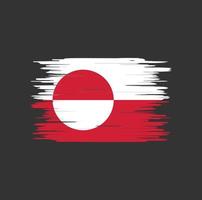 trazo de pincel de bandera de Groenlandia, bandera nacional vector